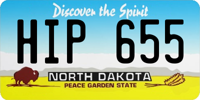 ND license plate HIP655