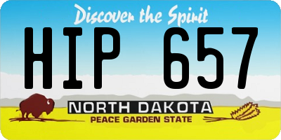 ND license plate HIP657