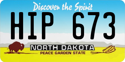 ND license plate HIP673