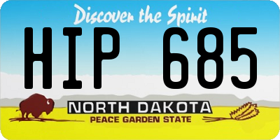 ND license plate HIP685