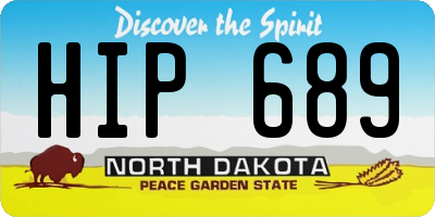 ND license plate HIP689