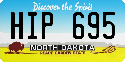 ND license plate HIP695