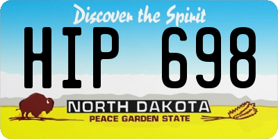 ND license plate HIP698