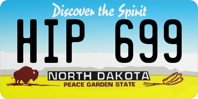 ND license plate HIP699