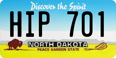 ND license plate HIP701