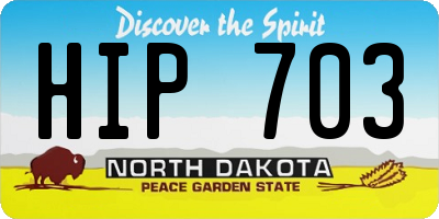 ND license plate HIP703