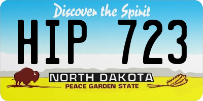 ND license plate HIP723