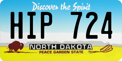 ND license plate HIP724
