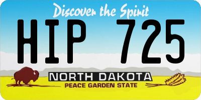 ND license plate HIP725