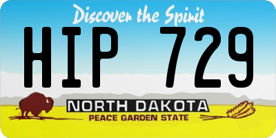 ND license plate HIP729