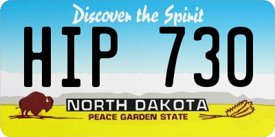 ND license plate HIP730