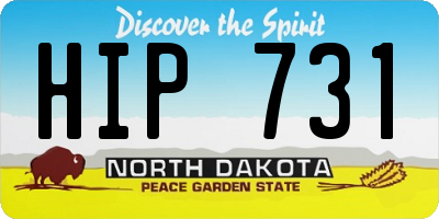 ND license plate HIP731