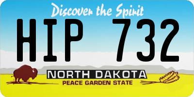 ND license plate HIP732