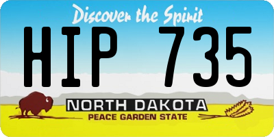 ND license plate HIP735