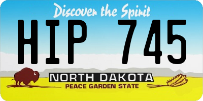 ND license plate HIP745