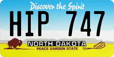 ND license plate HIP747