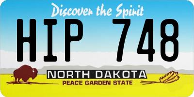 ND license plate HIP748