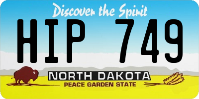 ND license plate HIP749