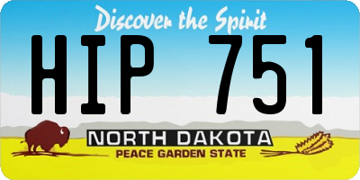 ND license plate HIP751