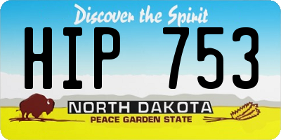 ND license plate HIP753