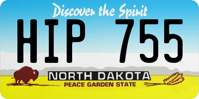 ND license plate HIP755