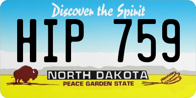 ND license plate HIP759