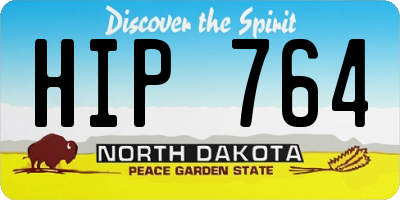 ND license plate HIP764