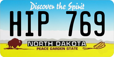 ND license plate HIP769