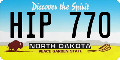 ND license plate HIP770