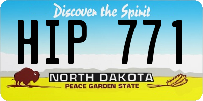 ND license plate HIP771