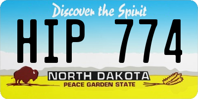 ND license plate HIP774