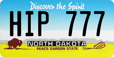 ND license plate HIP777