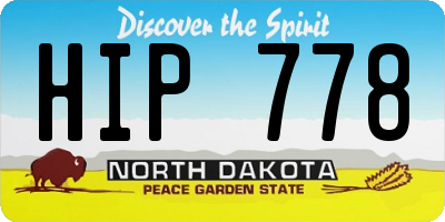 ND license plate HIP778