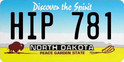 ND license plate HIP781