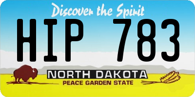 ND license plate HIP783