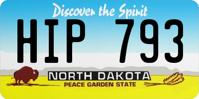 ND license plate HIP793