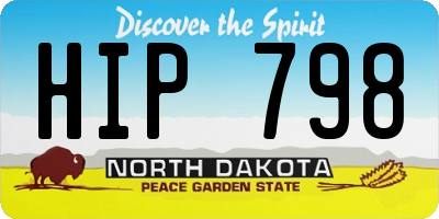 ND license plate HIP798