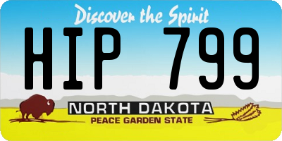 ND license plate HIP799