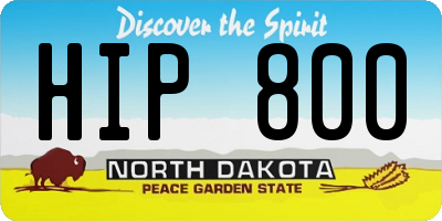 ND license plate HIP800