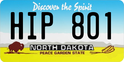 ND license plate HIP801