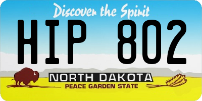 ND license plate HIP802