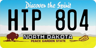 ND license plate HIP804