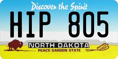 ND license plate HIP805