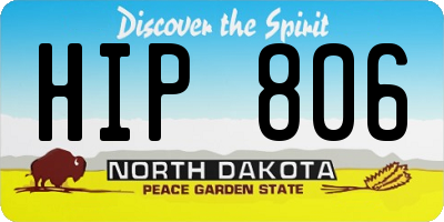 ND license plate HIP806