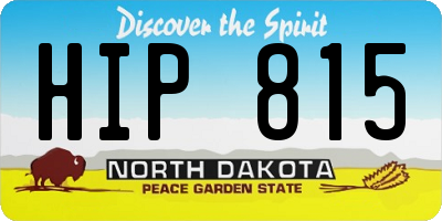 ND license plate HIP815