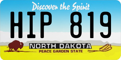 ND license plate HIP819