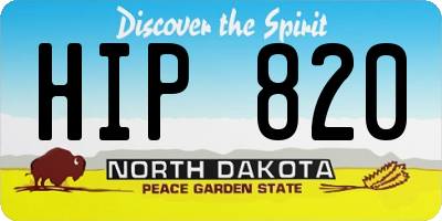ND license plate HIP820