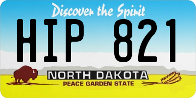 ND license plate HIP821