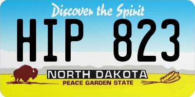 ND license plate HIP823