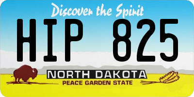 ND license plate HIP825